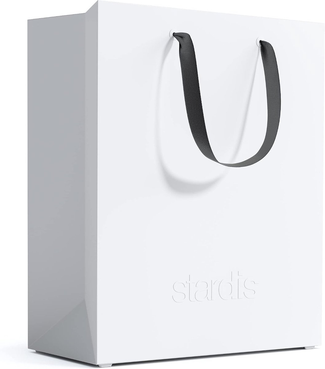 Afvalbak met handgrepen - compact en stijlvol - alpine wit plastic - perfect voor kantoor - ShopVlot