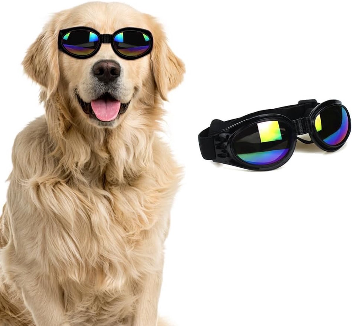 Hondenzonnebril UV-bescherming - Opvouwbaar - Waterdicht en stofdicht - Veiligheid voor uw hond - ShopVlot