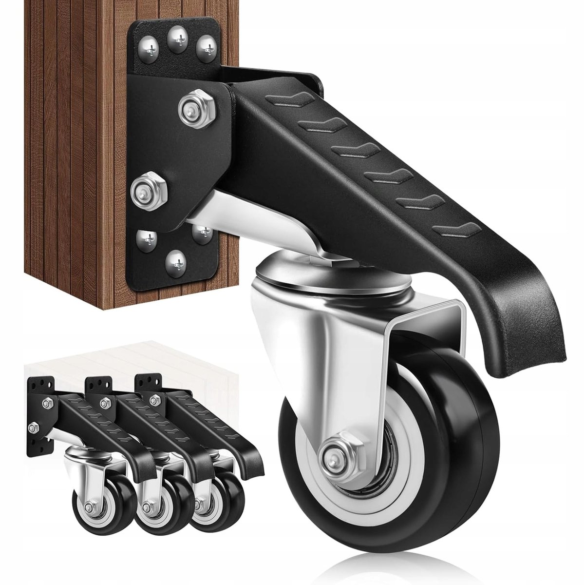 Zwenkbare Transportwielen voor Meubels - 270kg Draagvermogen - 63.5mm