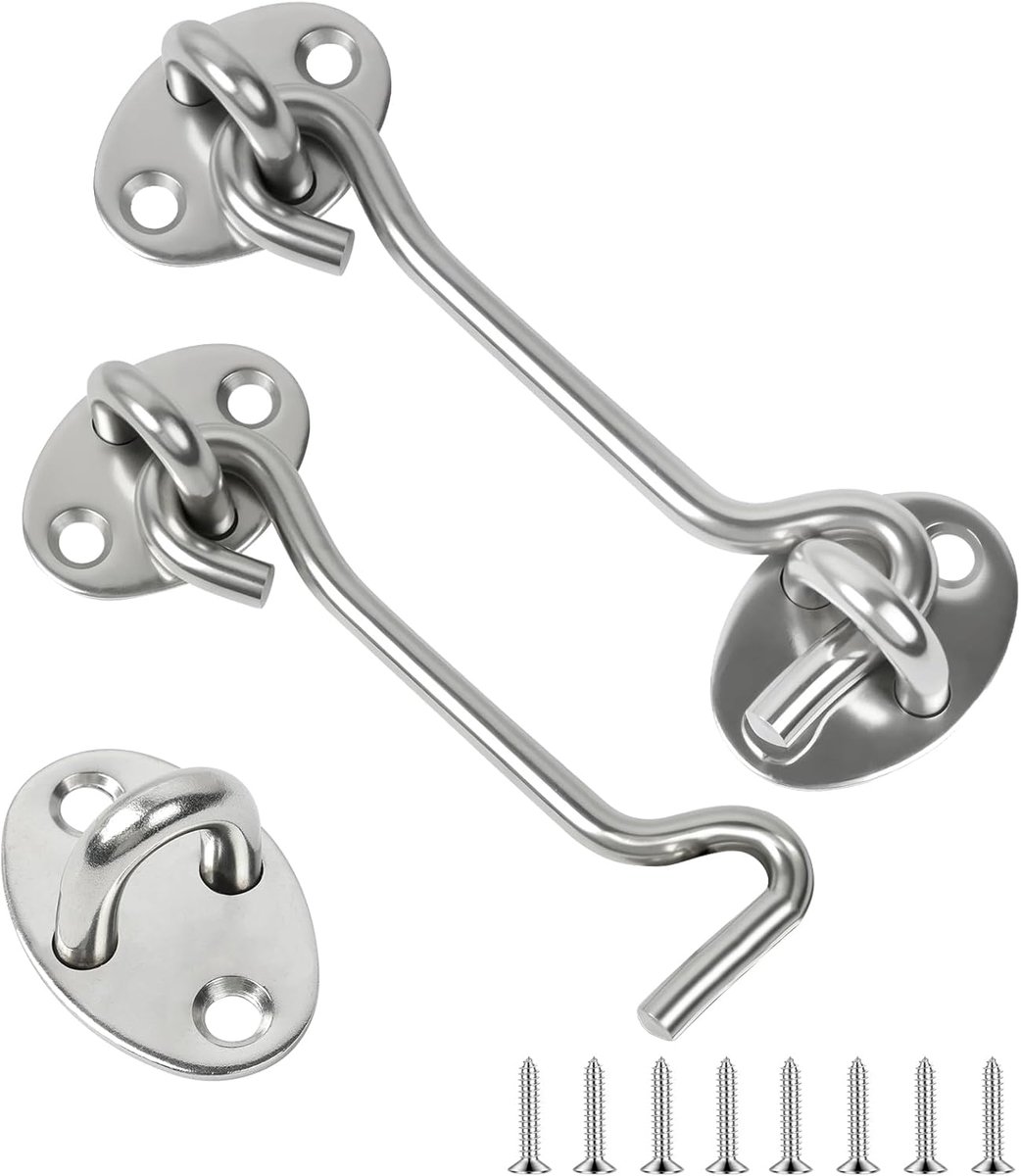 Raamhaken 2-6 Inch - Zilver - Veiligheid en privacy - Bescherming tegen nieuwsgierigheid - ShopVlot