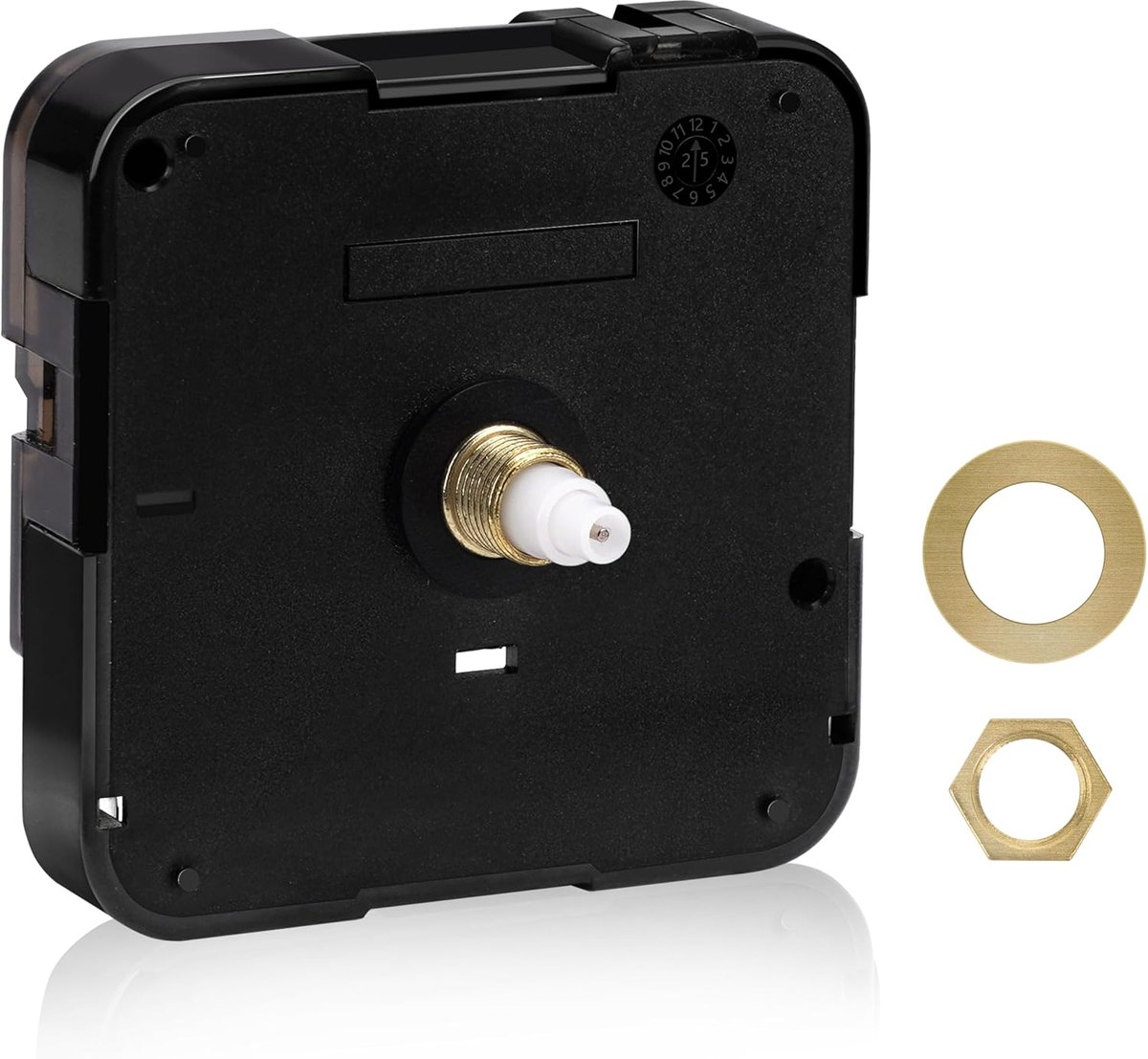 Wandklok Mechanisme 12,5 mm - Batterij-aangedreven DIY Vervangingsset - Geschikt voor AA-koolstof - ShopVlot