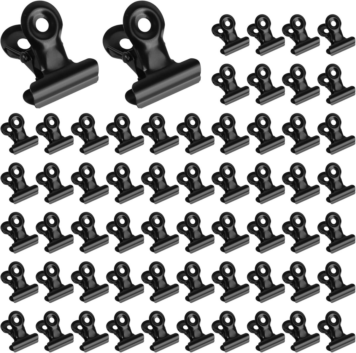 Paperclips 22mm zwart - metalen bulldog clips - multifunctioneel - ideaal voor kantoor en keuken - ShopVlot