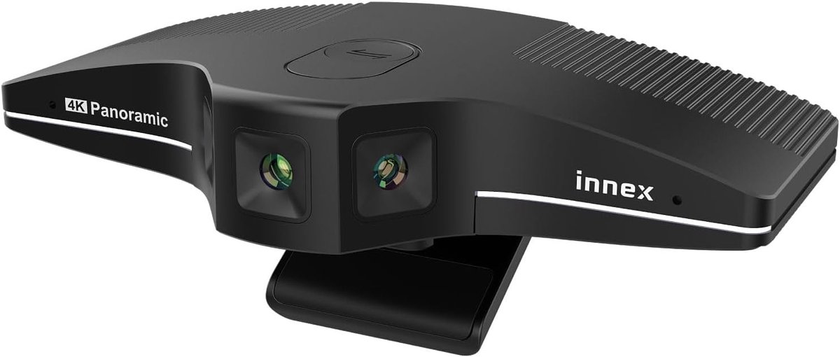 Webcam 180° panoramisch 4K - AI gezichtsherkenning - Flexibel kijkhoek - Ideaal voor vergaderingen - ShopVlot