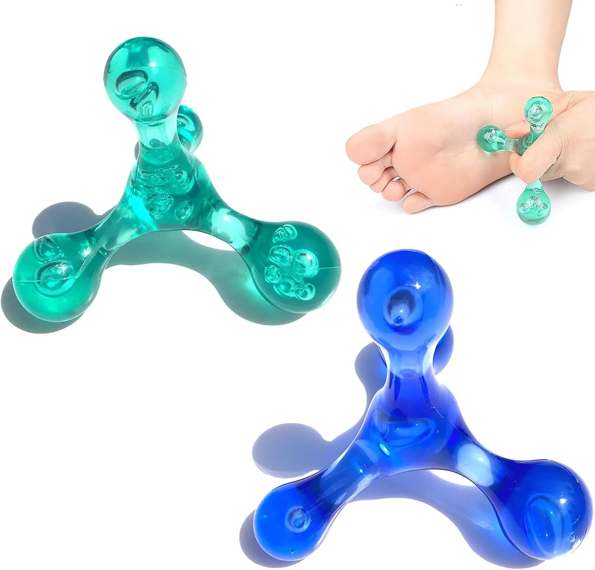 Trigger Point Massager - 4-punts zelfmassager - Compact en praktisch - Verlicht spierstress en spanning - ShopVlot