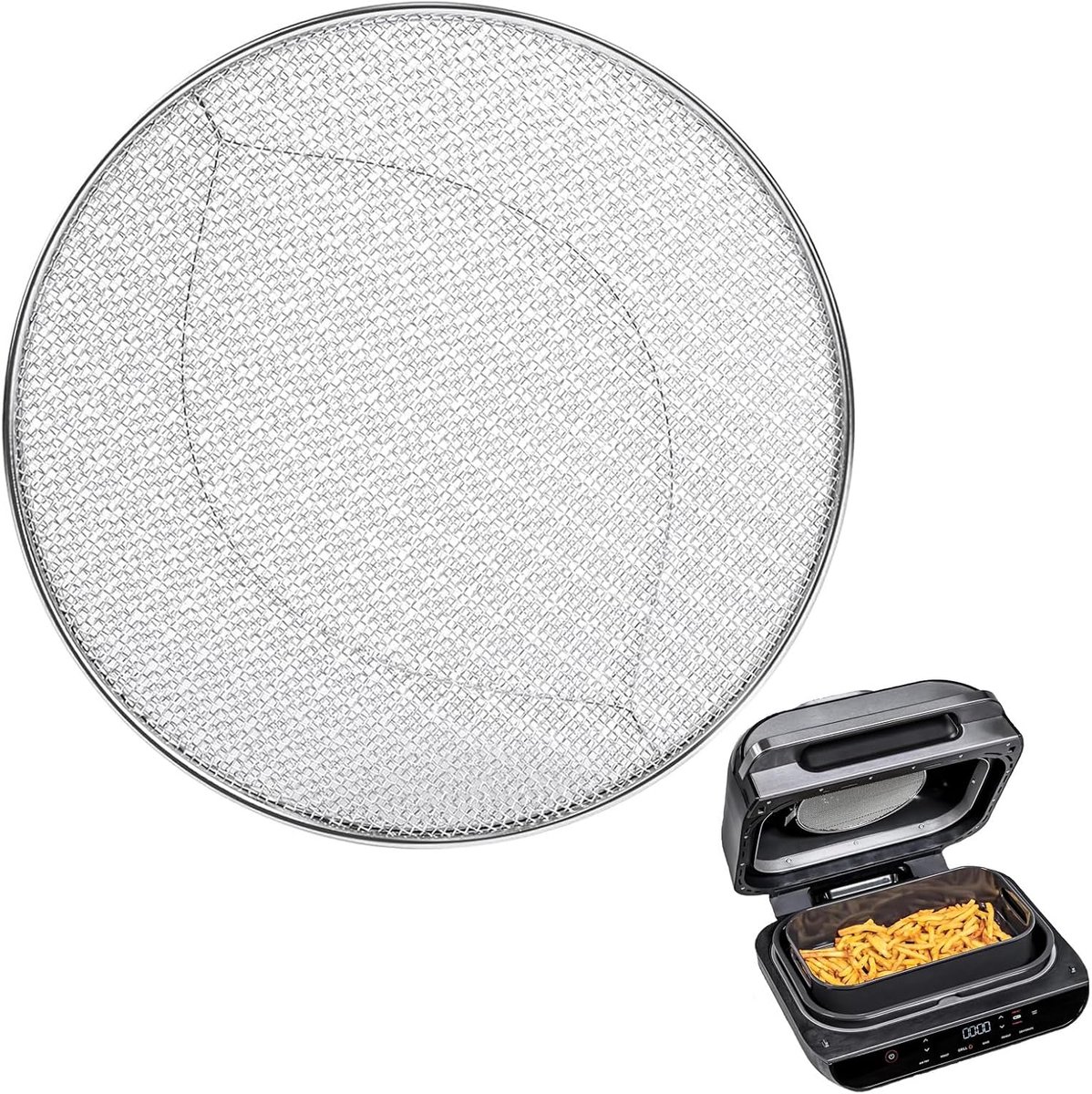 Splashguard voor Ninja Foodi MAX - RVS spatbescherming - Duurzaam en veilig - Bescherm je keuken tegen spetters - ShopVlot