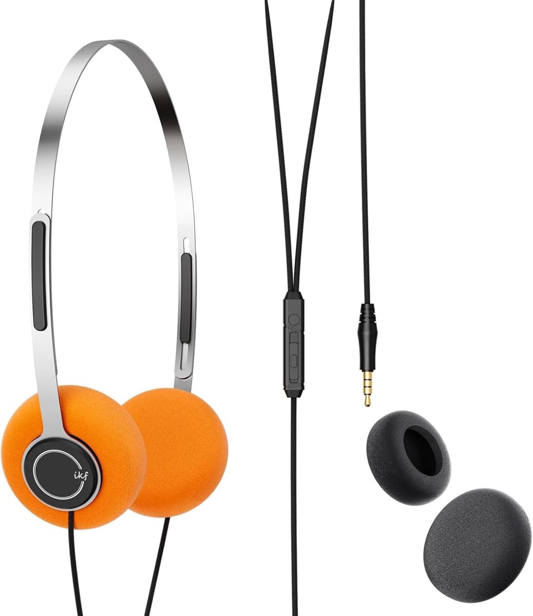 On-ear hoofdtelefoon - retro ontwerp - ultralicht en comfortabel - perfect voor laptop/pc/telefoon - ShopVlot