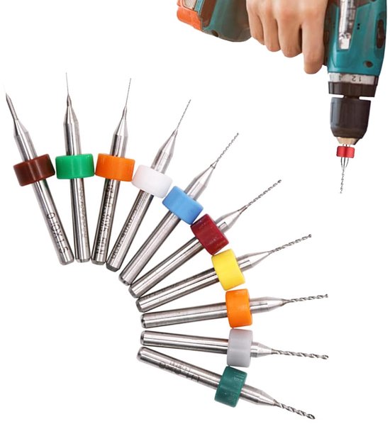 Micro boor set 20pcs - 0.1-1mm tungsten staal - veelzijdig gebruik - voor graveren en sieraden maken - ShopVlot — afbeelding 2