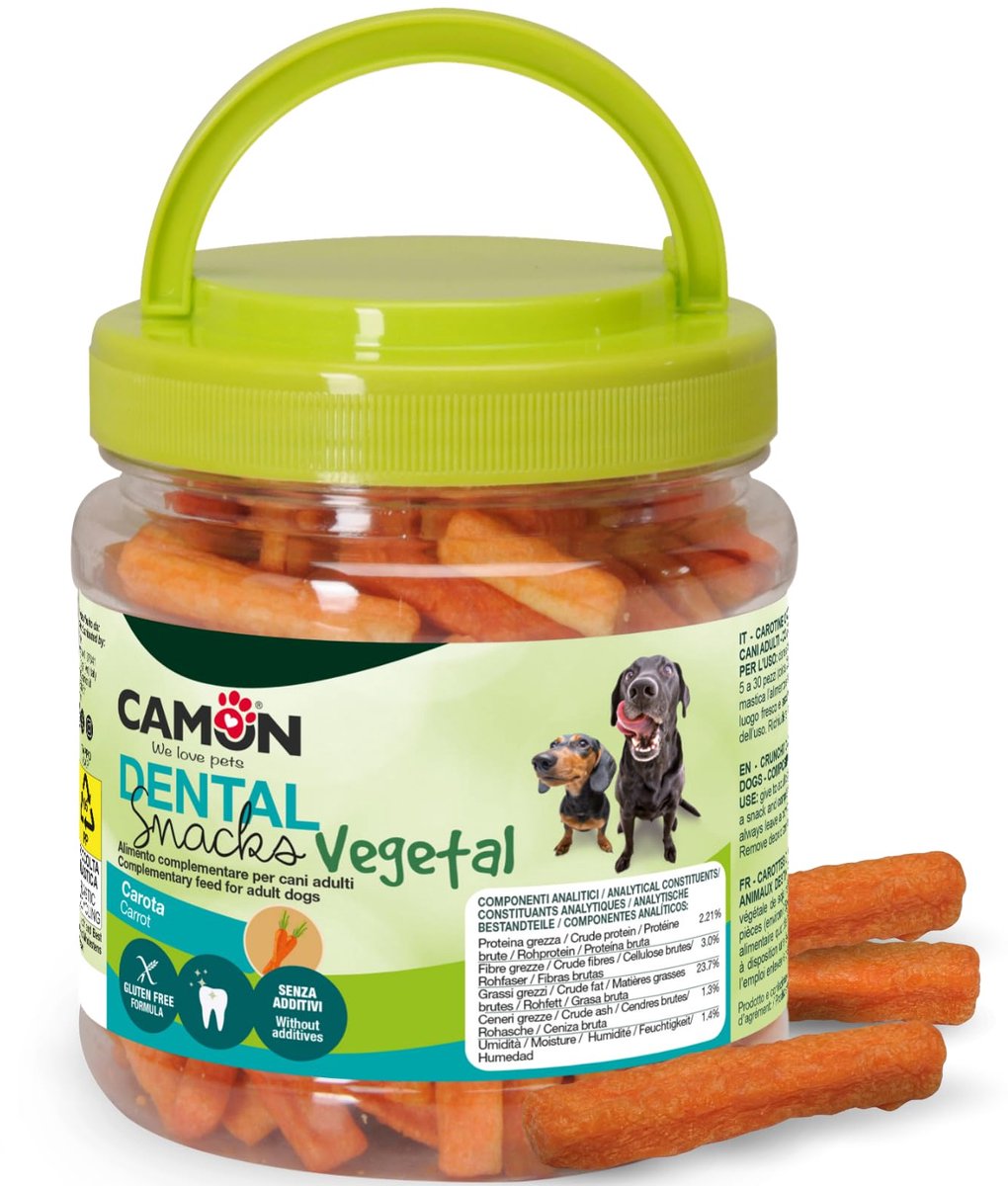 Dental snacks 150 g - knapperige wortels - glutenvrij - gezonde groentesnack voor honden - ShopVlot