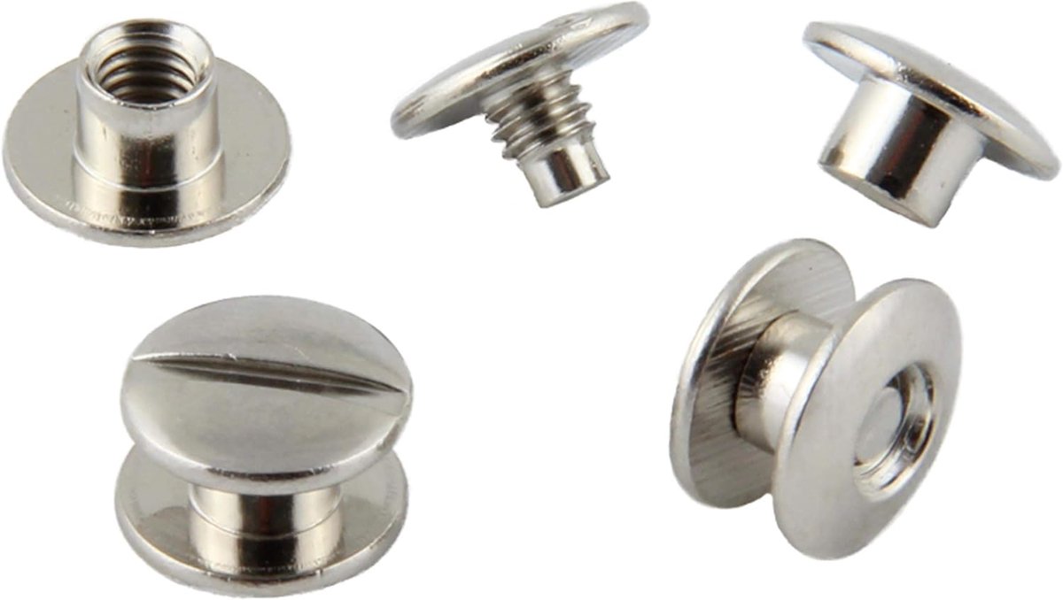 Bookscrews 3.5 mm - nikkelgeplateerd - 50 stuks - ideaal voor het binden van brochures - ShopVlot
