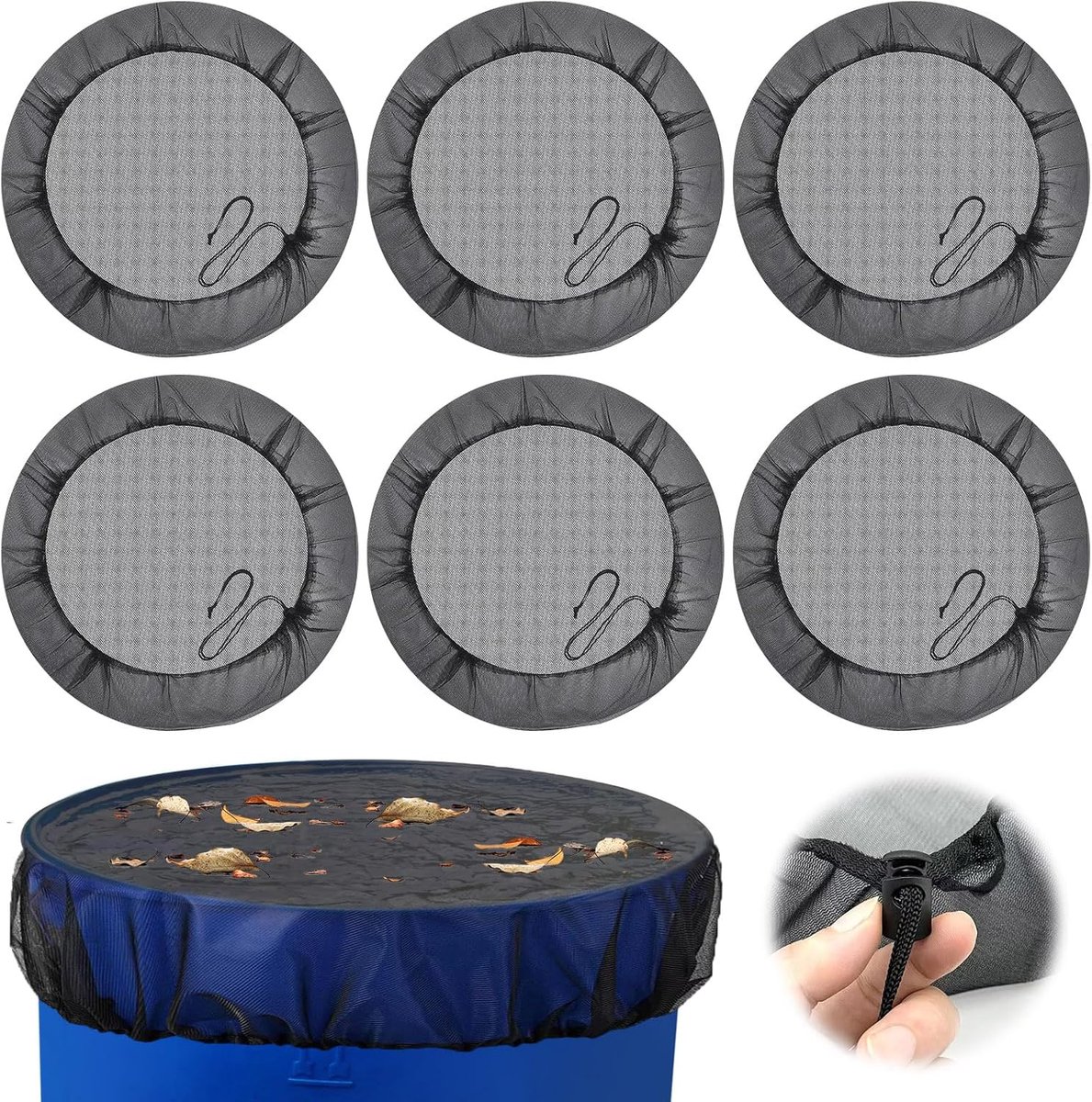 Regentonnet met Elastische Band - 6 Stuks - 95 cm - Hoogwaardige Regenton Bedekking - ShopVlot