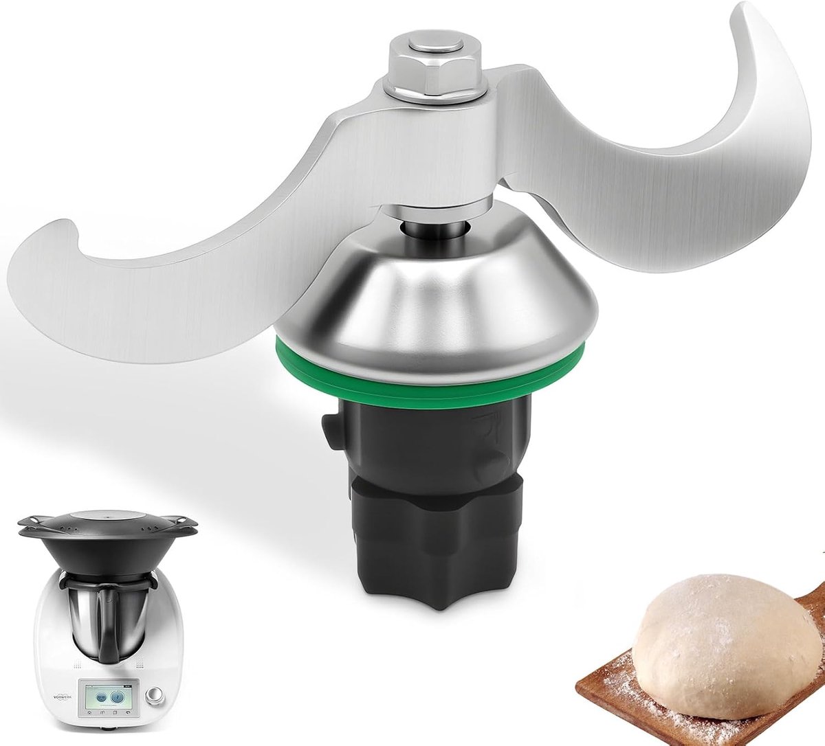 Deegmes voor Thermomix TM6/TM5 - roestvrij staal - eenvoudig te reinigen - perfect voor kneden - ShopVlot