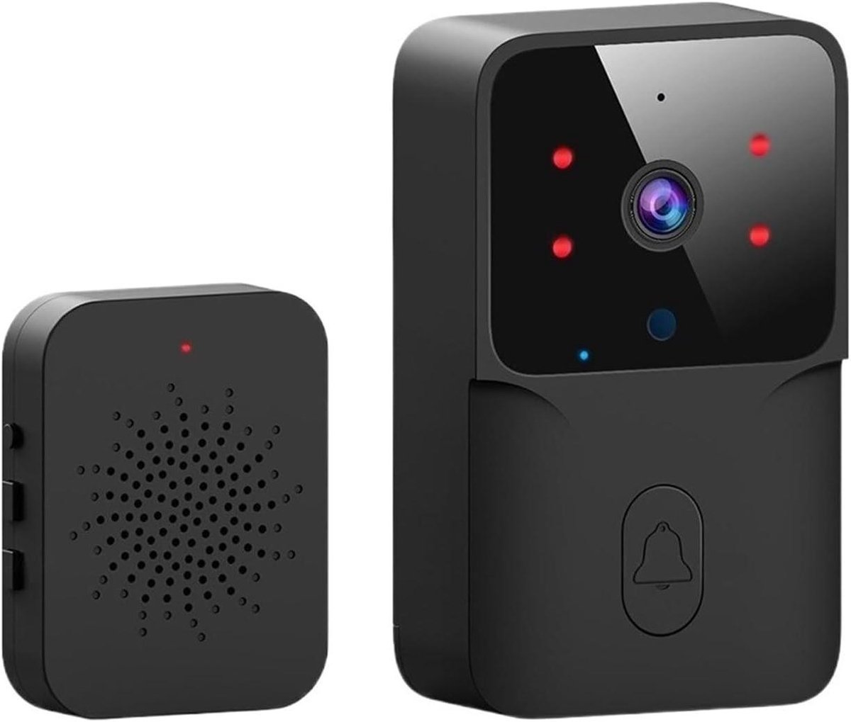 Draadloze Deurbel Camera - Video Deurbel WiFi - Beveiliging Huis - Tweeweg Audio - 800 mAh Batterij - Zwart