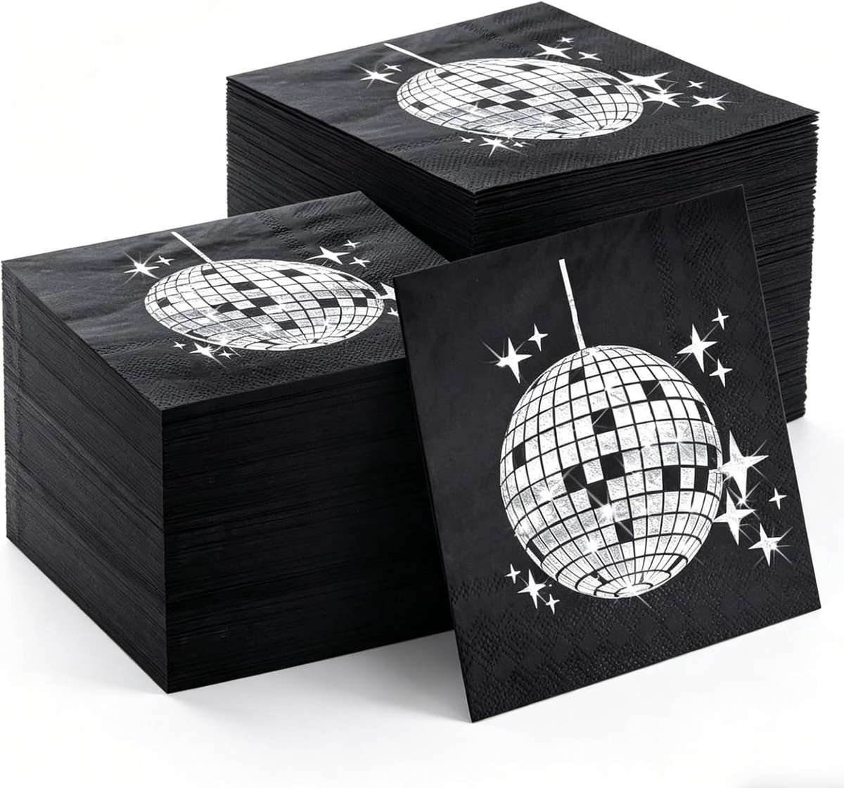 Servetten 33 x 33 cm - discobal retro - 40 stuks - feestdecoratie voor themafeesten - ShopVlot