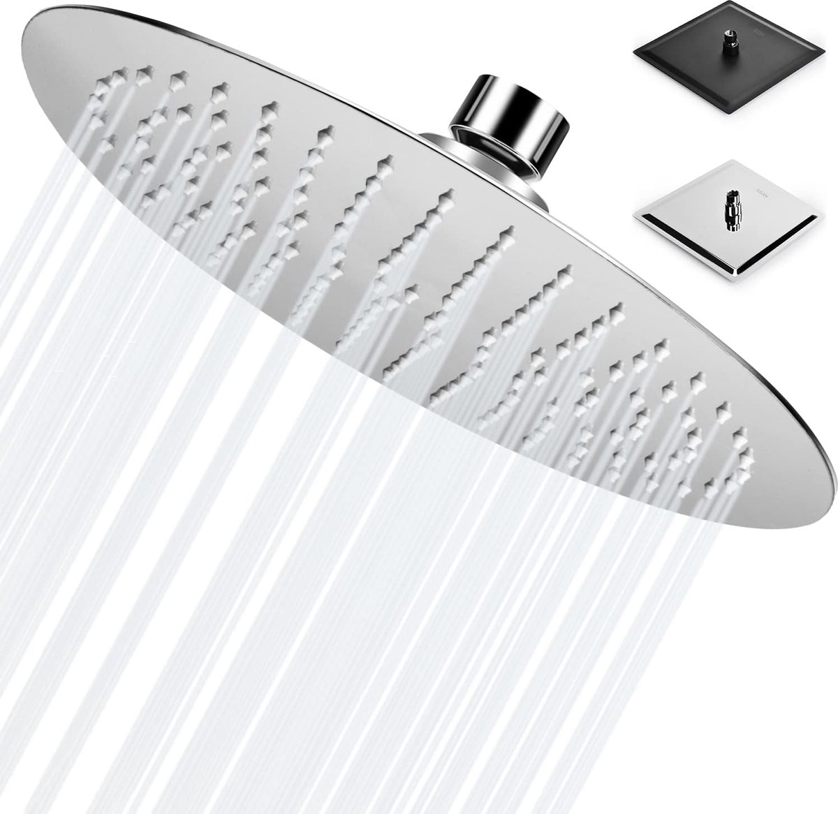 Regendouchekop Vierkante Douchekop 28x18.5 cm - Chroom - Verstelbare Hoofddouche - Geniet van een luxe douche-ervaring - ShopVlot