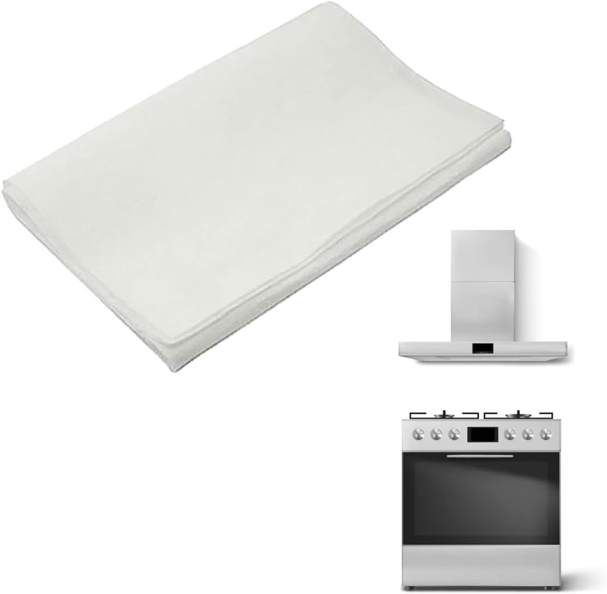 Afzuigkap filter universele spons 40 x 80 cm - op maat te snijden - absorbeert geuren en vet - ideaal voor schone lucht - ShopVlot