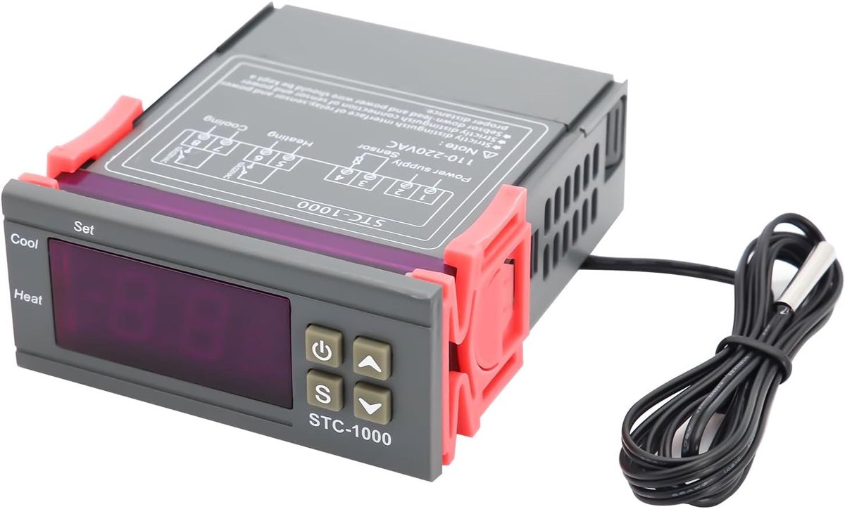 Thermostaat 110V-220V - Digitale Temperatuurcontroller - LCD Scherm - Nauwkeurige Temperatuurmeting - ShopVlot