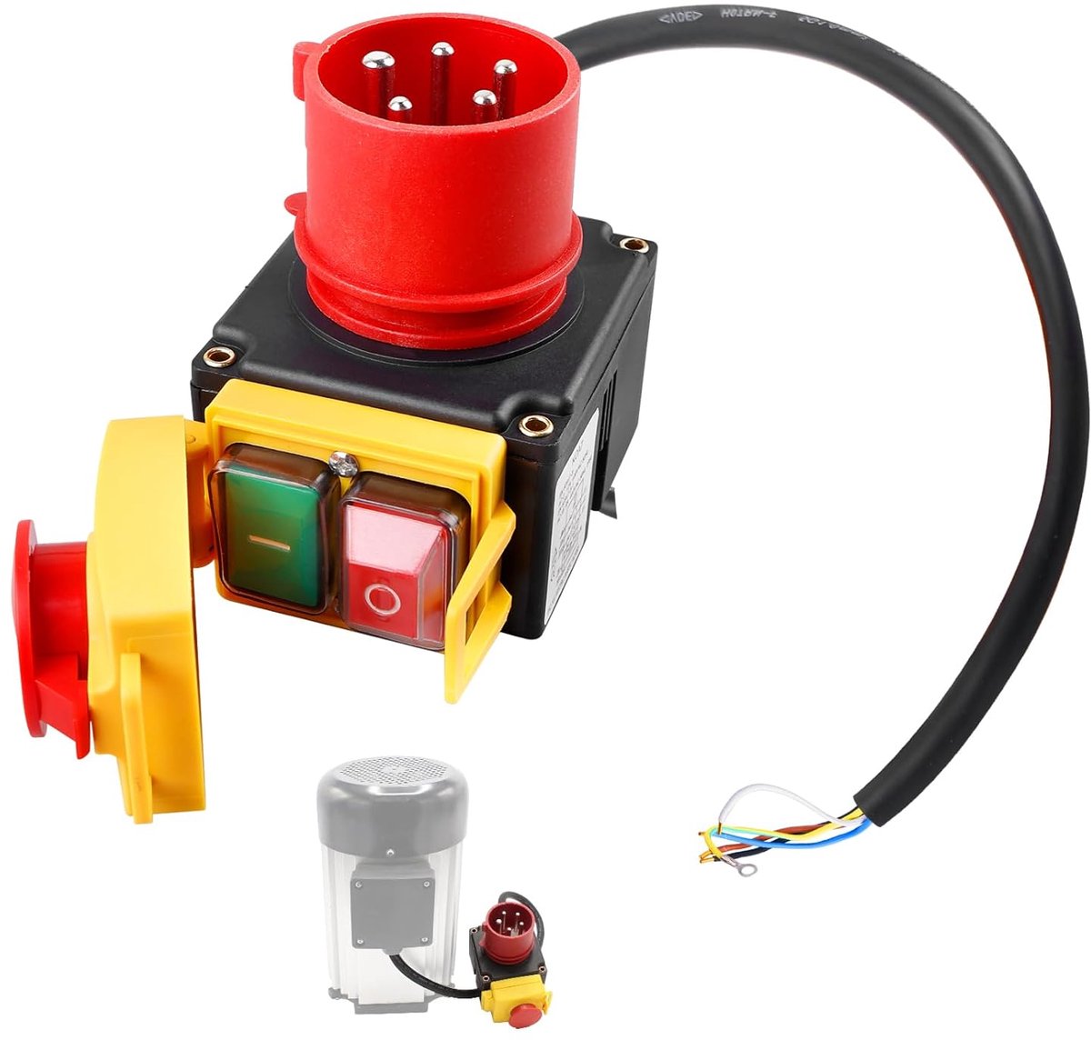 Noodstop apparaat 400V - motorbeschermschakelaar 3 fasen - IP54 waterdicht - maximale operationele veiligheid - ShopVlot