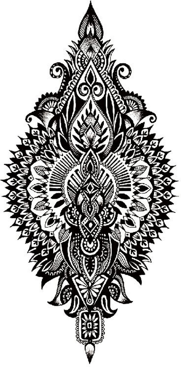 Tijdelijke tattoo Mandala oosters 3 dagen