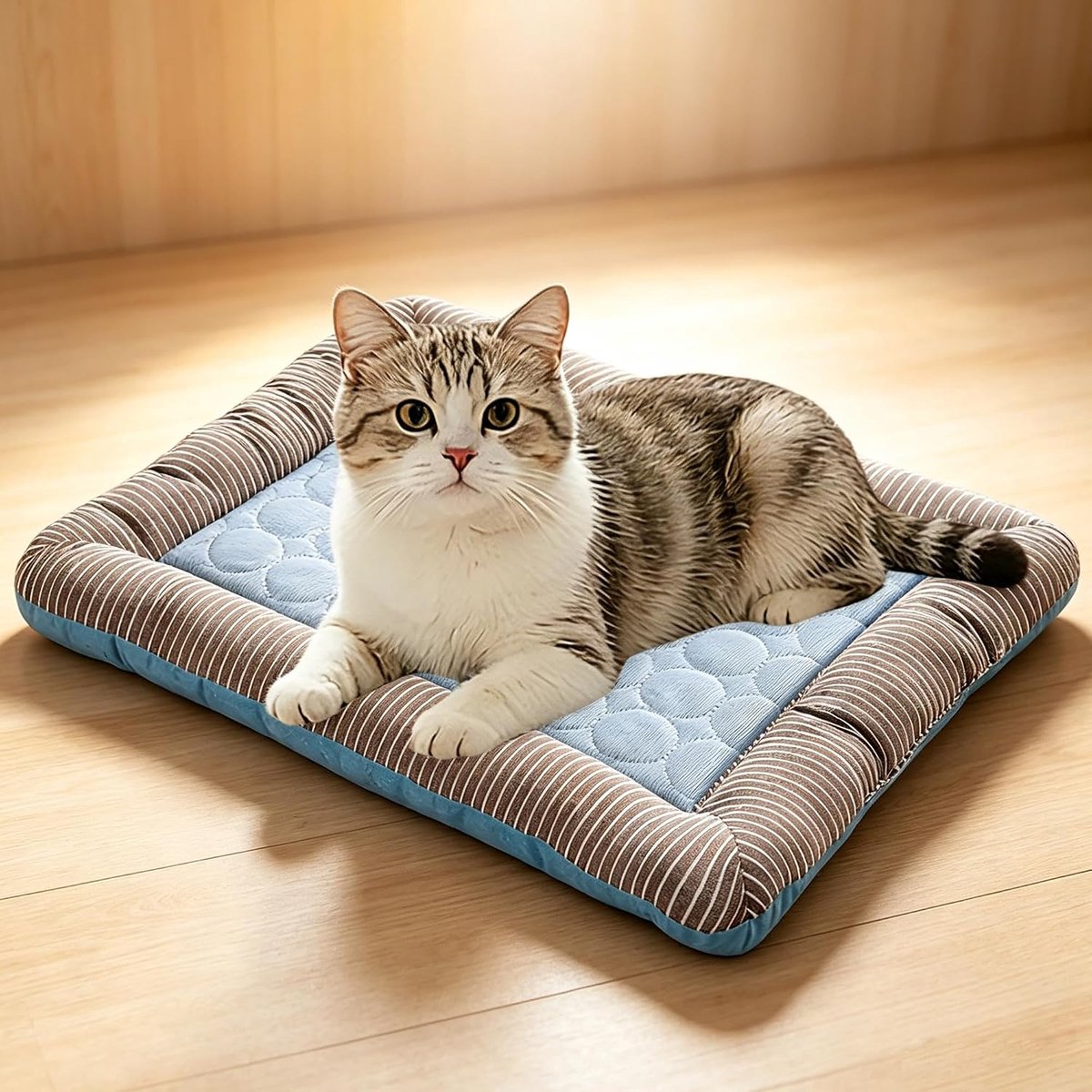 KZQ Hondenbed - Zelfkoelend lichtgewicht - Oxford stof met katoenvulling - Voor kleine honden en katten - Blauw