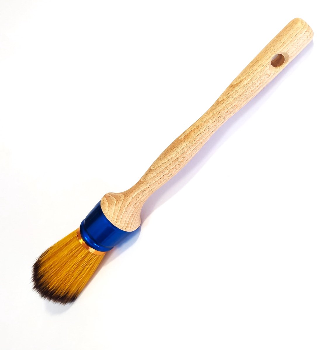 Ronde schilderkwast nr. 08 - geperste kwast - blauwe klem - professionele afwerking - ShopVlot