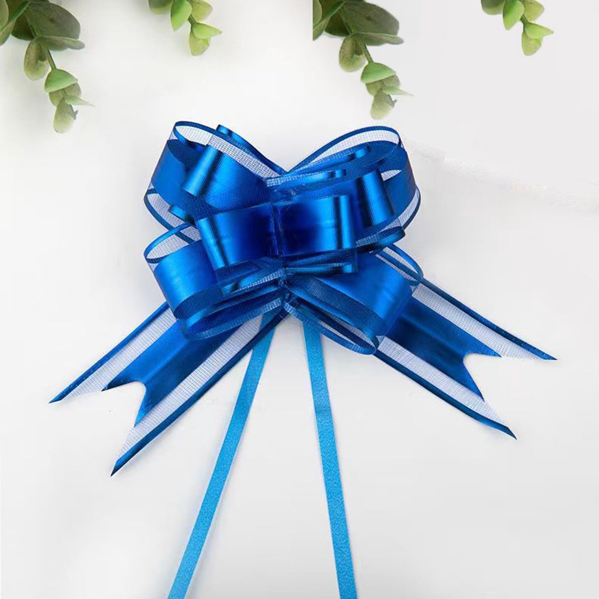 Geschenkstrik 20 stuks - grote cadeaustrikken 16 cm - glanzende treklus met cadeaulint - ShopVlot