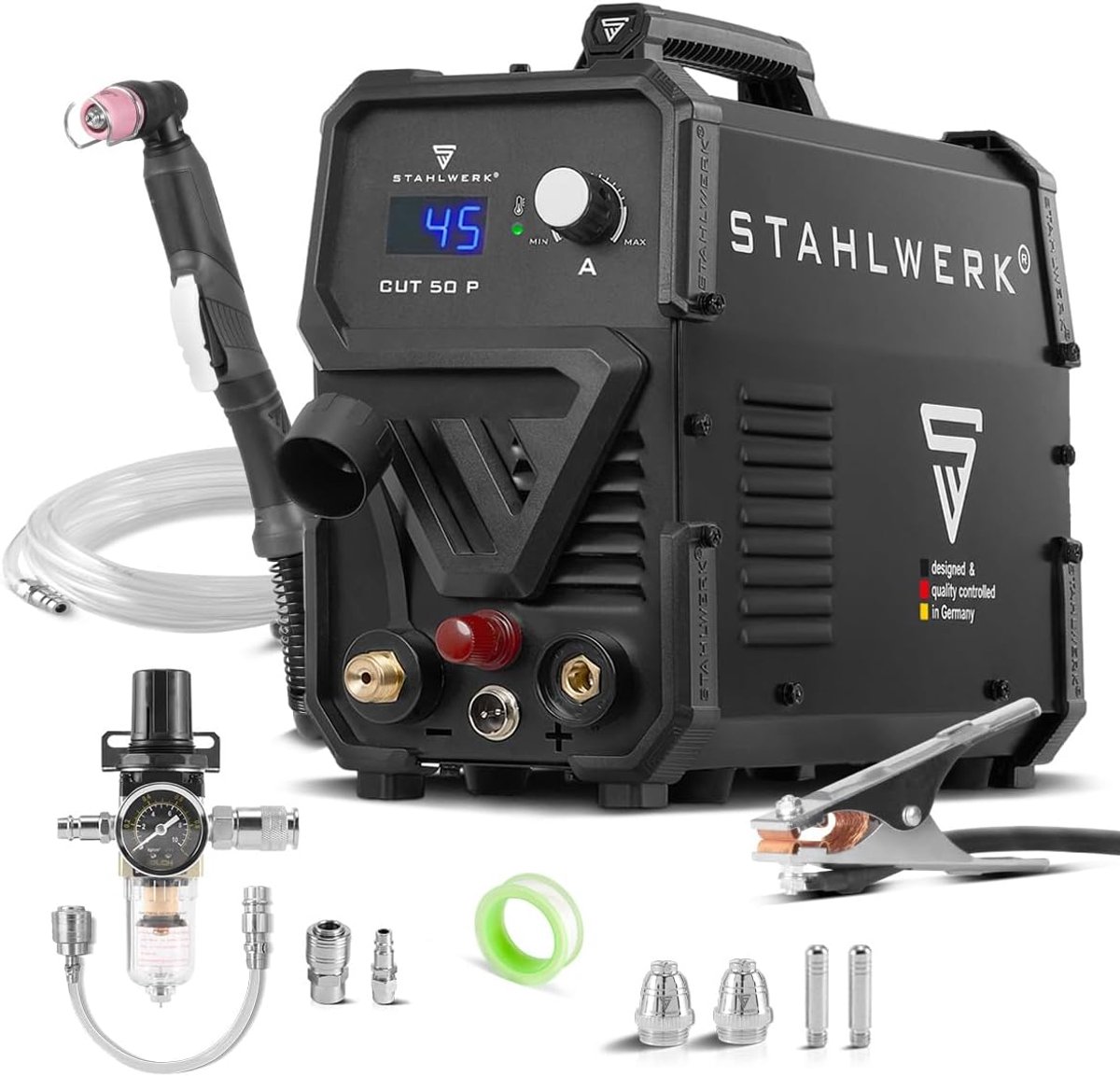 Plasma snijder CUT 50 P - Inverter apparaat - 15-45 A - Precisie snijden van metalen - ShopVlot