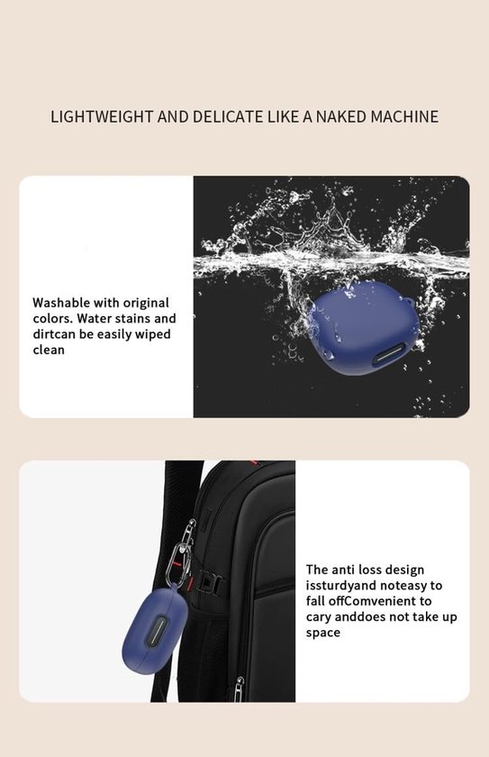 Hoes Compatibel met Anker SoundCore Sport X20, Anti-Kras, Schokbestendig, Siliconen Hoes Compatibel met Anker SoundCore Sport X20 Bluetooth Oortelefoon. Zwart — afbeelding 2