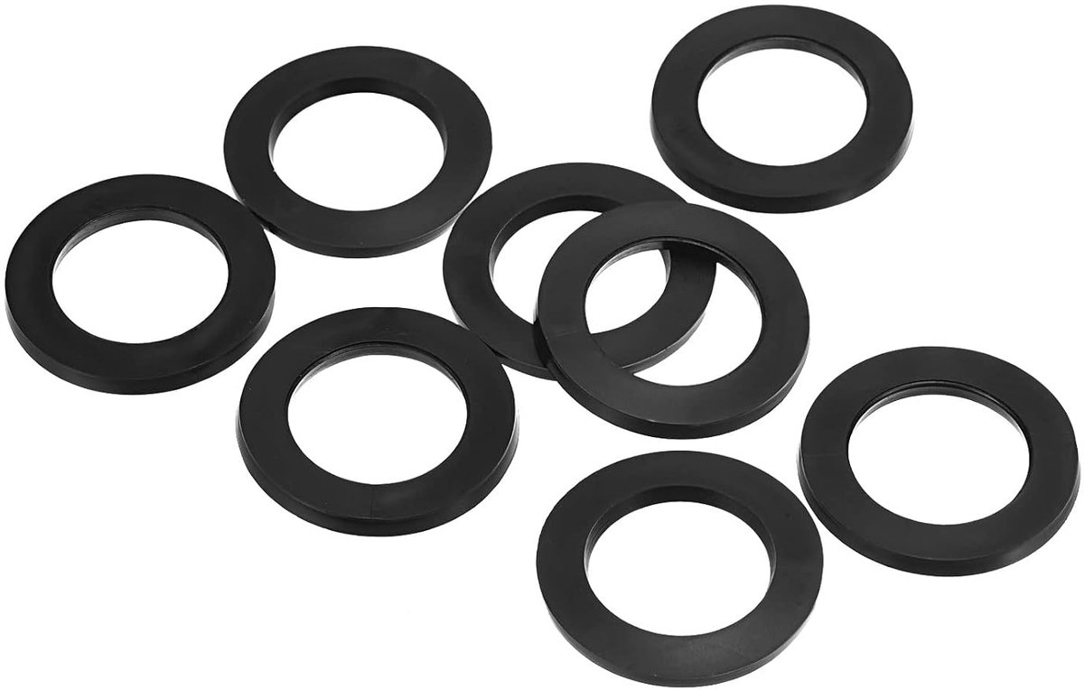 Platte sluitring 8 stuks 20 mm ID 30 mm AD afdichting afstandhouder afdichtring voor waterleiding waterslang bevestiging bouten zwart