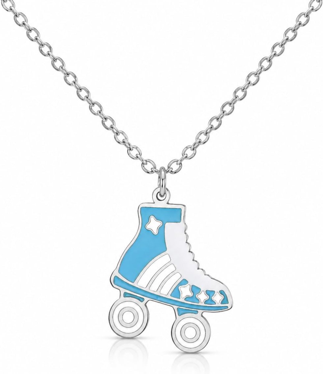 Rolschaats Ketting Hanger RVS Schoenen Sieraad voor Vrouwen Sport Liefhebbers Statement Accessoires Cadeaus