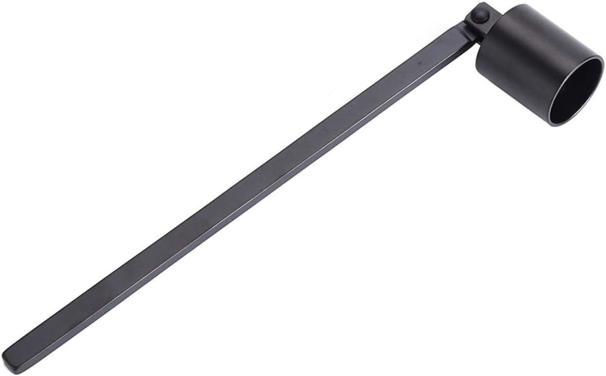 Kaars Cover Mode Roestvrij Staal Rechte Buisvormige Kaars Snuffer Wick Trimmer Cover Handgereedschap, zwart