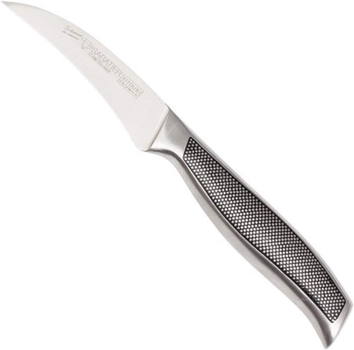 Schilmes 8 cm - roestvrij staal - gebogen lemmet - ideaal voor fruit en groenten - SnelShoppen