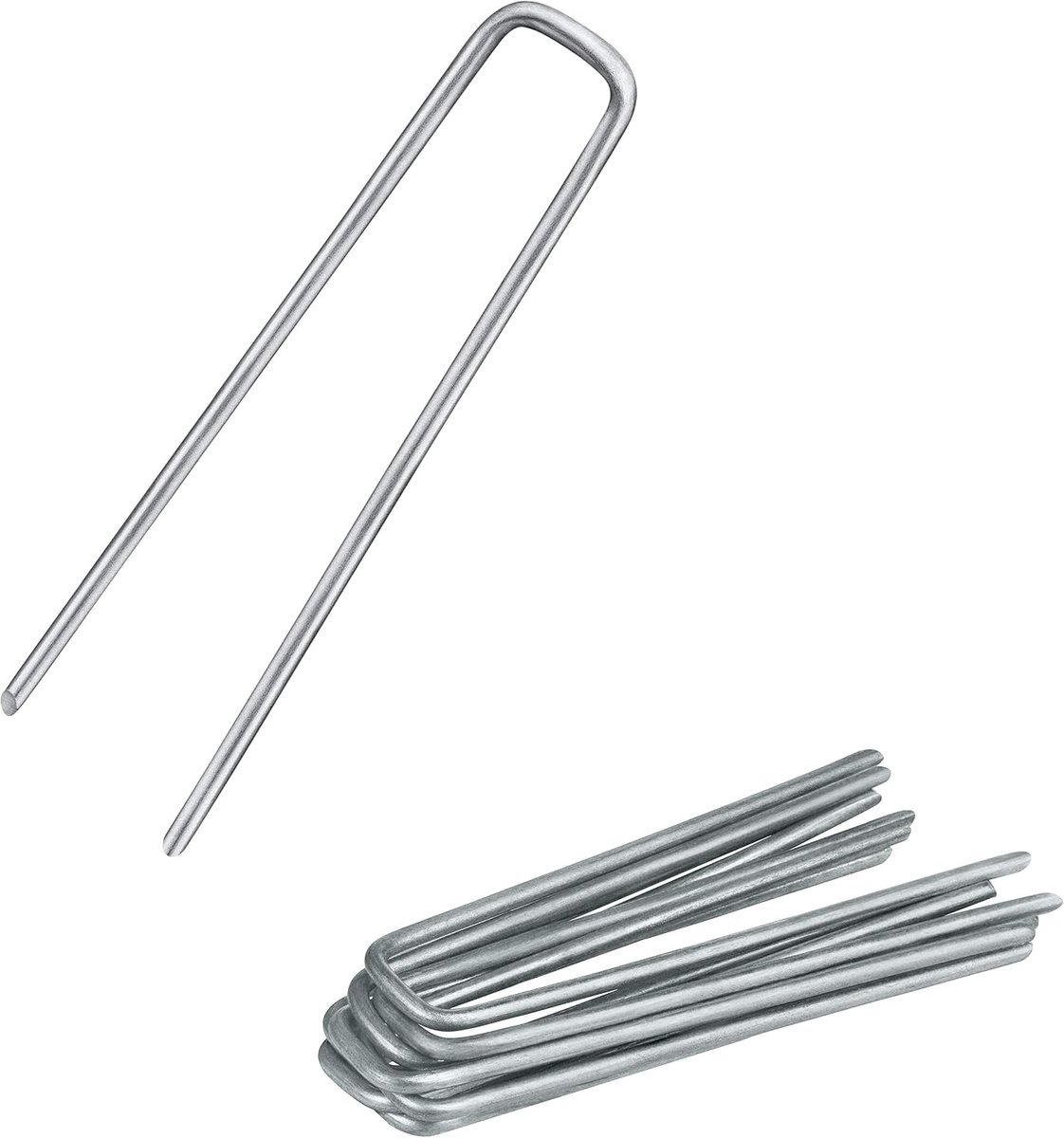25x Anti-ROST grondanker | grondanker | grondnagels van gegalvaniseerd staal voor het bevestigen van onkruidvlies | onkruidfolie | tuinvlies | schutting & net of voor op de camping - (25, 100x13x2,9 mm)