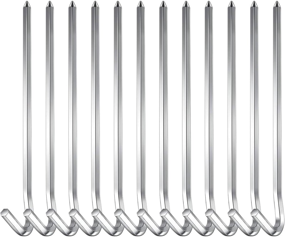 Tentharingen, 12 stuks, grondpennen, lichte tent van aluminiumlegering, grondharingen, haringen voor bevestiging van vloer, van aluminiumlegering, extreem stabiel, voor camping en buiten