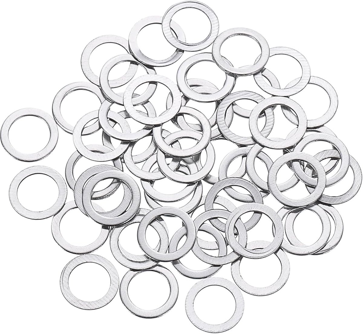 Platte sluitringen van roestvrij staal 304, 50 stuks, 4 x 6 x 0,3 mm, platte afstandhouders voor boutenschroeven, elektronische reparaties, auto-industrie