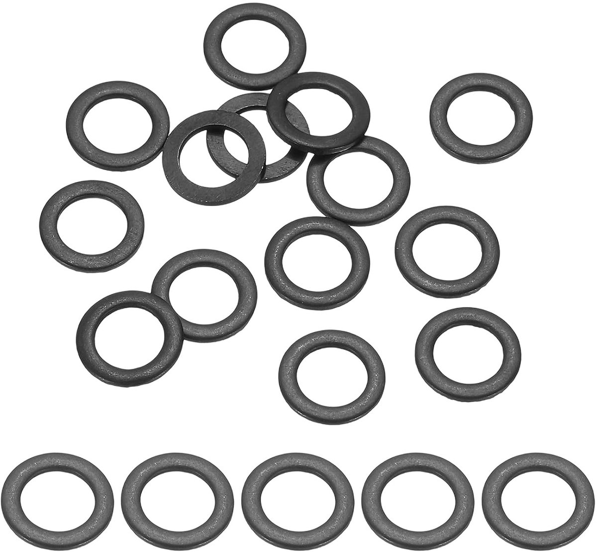80 stuks M6 sluitringen van roestvrij staal, M6 x 10 x 1 mm, metrische platte sluitringen, afdichtingsset 304 roestvrij staal, afdichtring voor schroeven in de automobielsector
