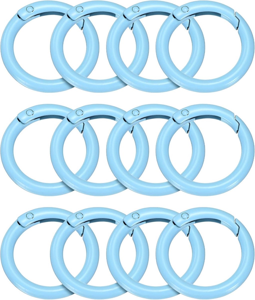 Veerringen van metaal, 1 inch, trigger, veerringen, ronde karabijnhaak voor doe-het-zelf sleutelhanger, tas, tas, tas, blauw