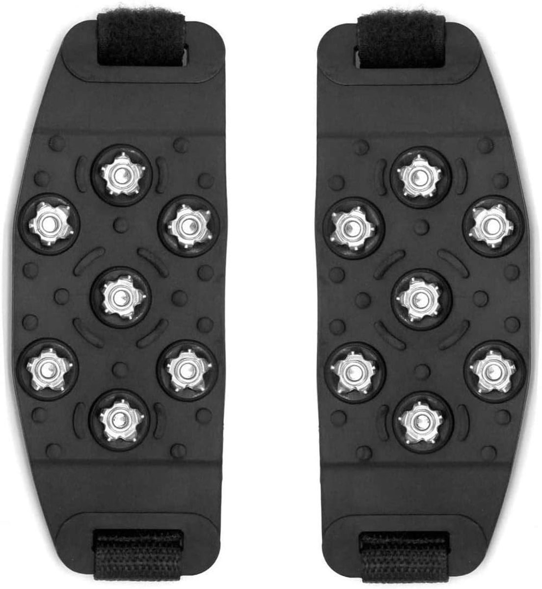 1 paar schoenspikes, universele antislip schoenspikes met klittenbandbevestigingen, sneeuwijzers met klittenbandbevestigingen.