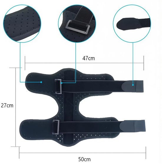 Plantaire Bandage, sportenkelbandje voor verstuiking, enkels, verstuiking, sokken met verstelbare riem, enkelorthese en nachtspalk, maat M — afbeelding 5