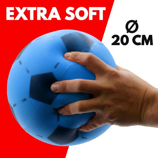 Softball 20 cm blauw - set van 3 - duurzaam materiaal - ideaal voor training - SnelShoppen van Snelshoppen — afbeelding 5