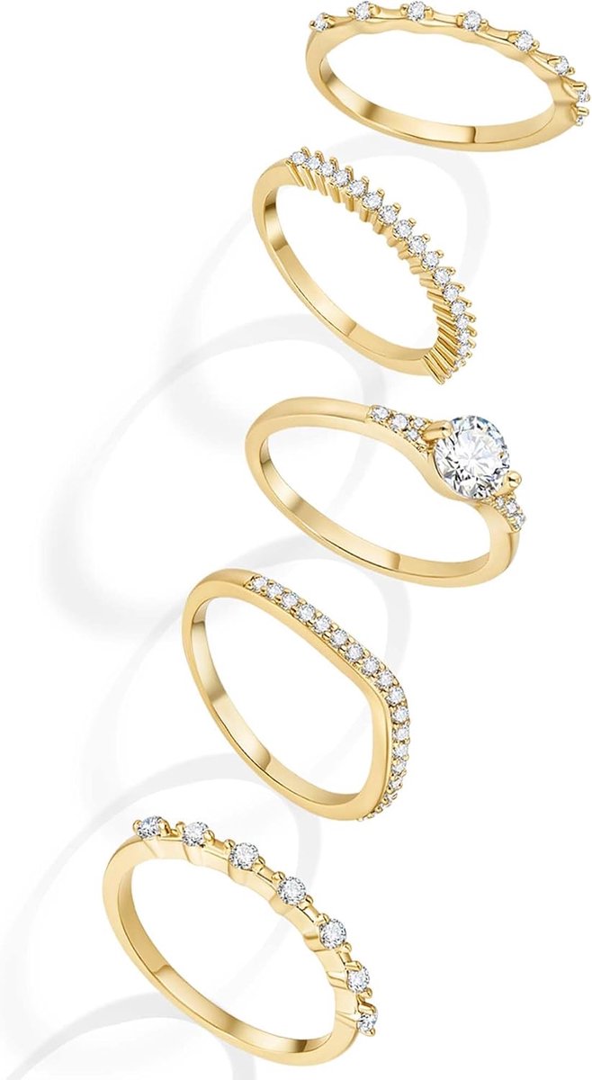 Ringen vrouwen ring goud zilver dames 14k vergulde waterdichte gouden ringen set statement stapelbare verlovingsring trouwringen duimring vingerring hypoallergeen voor vrouwen