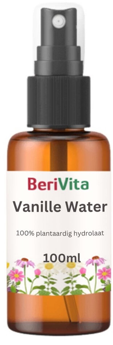 Vanille Water 100ml Sprayfles Glas - Puur & Zonder Alcohol - Zuiverende Natuurlijke Toner met Vanille Geur