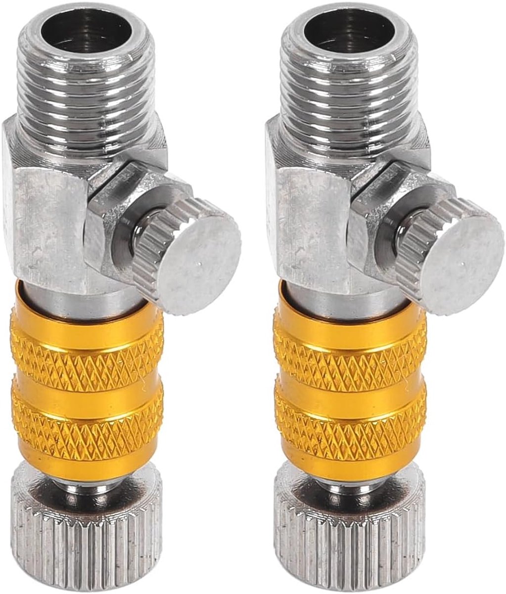 Airbrush-connectoradapters 1/8 - Gouden snelkoppeling - Luchtstroomregelklep - Eenvoudige drukaanpassing - SnelShoppen