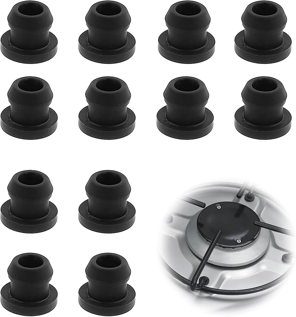Rubber grommet 12pcs - 5mm maat - vervangrubbers - geschikt voor potdragers - SnelShoppen