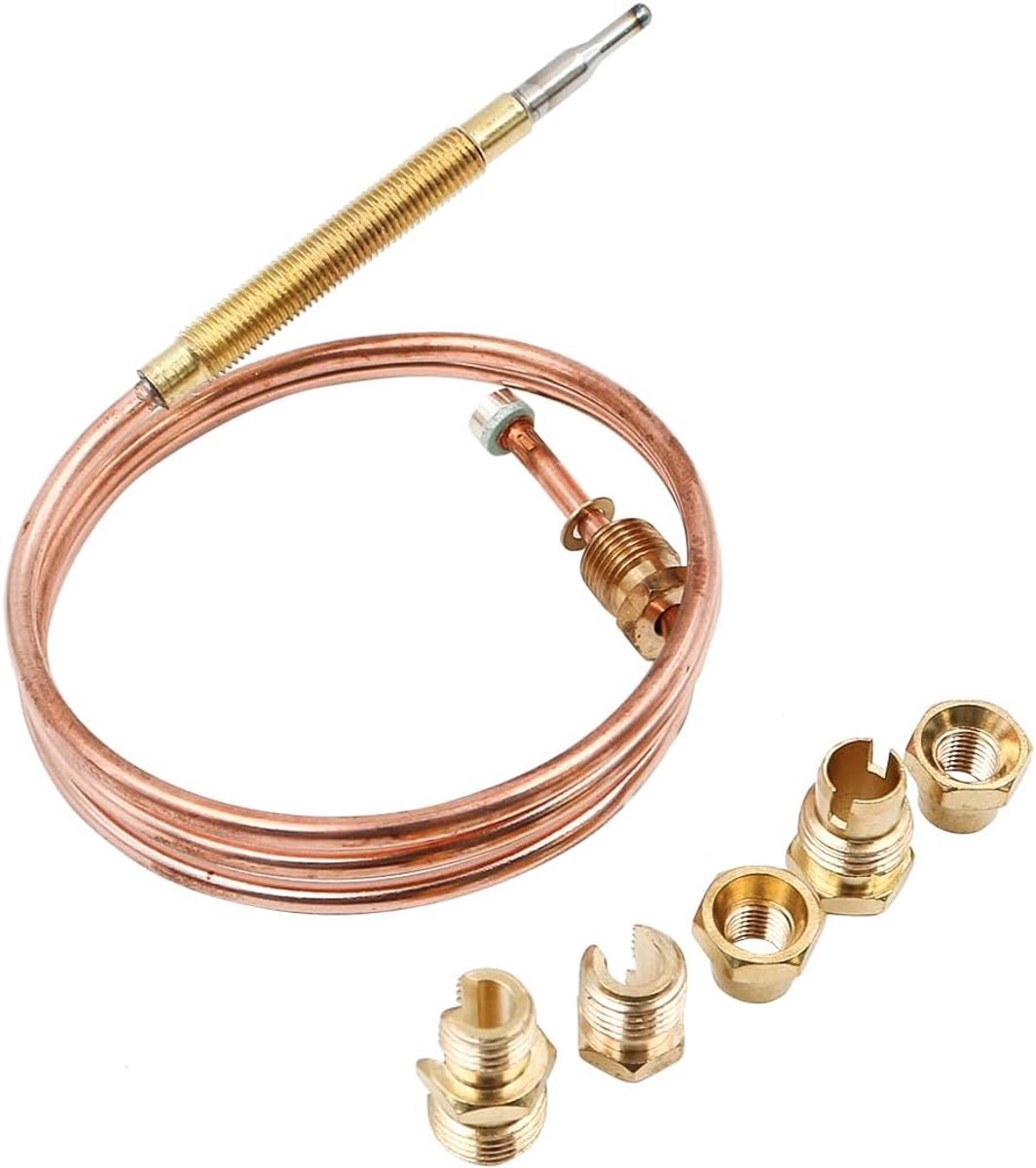 Gas thermokoppel kit 60 cm - universele warmtegevoelige sensor - hoogwaardige constructie - geschikt voor haard - SnelShoppen