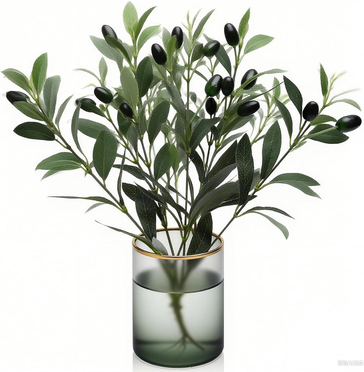 Artificial Olive Branches 30 cm - Realistische Foam Olijven - Perfect voor Decoratie in Huis en Tuin - SnelShoppen