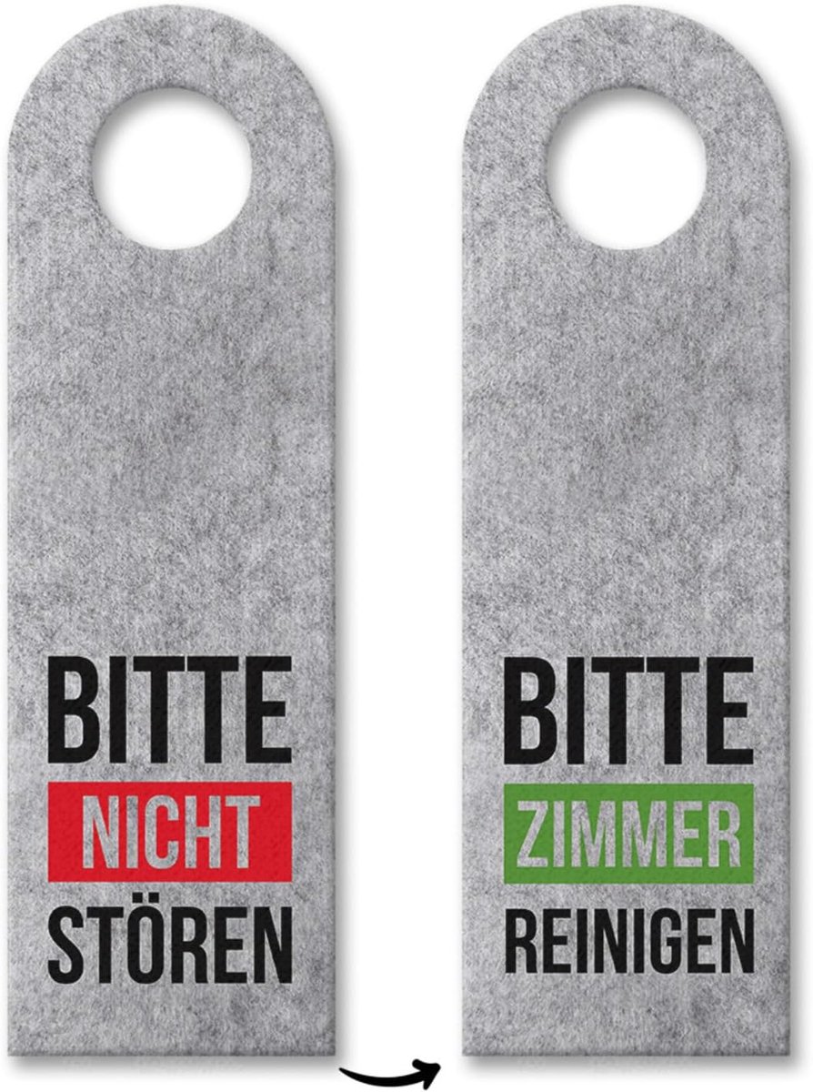 Deurhangers Do Not Disturb - grijze kleur met gekleurde stralen - perfect voor privacy - trendy design - SnelShoppen