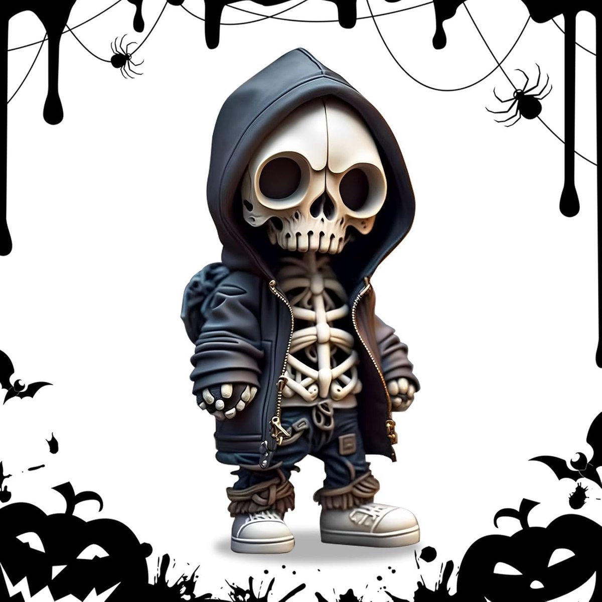 Skeleton figures 16,2 cm - hoogwaardige hars - gothic decoratie - perfect voor Halloween - SnelShoppen