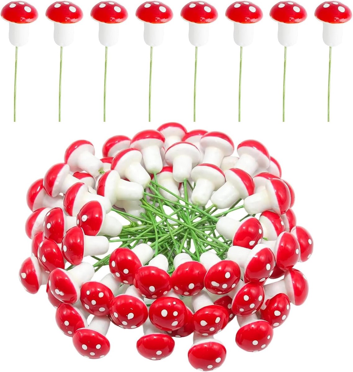 Mini-paddenstoelen set 40 stuks - decoratieve tuindecoratie - kleurrijk ontwerp - perfect voor creatieve decoraties - SnelShoppen