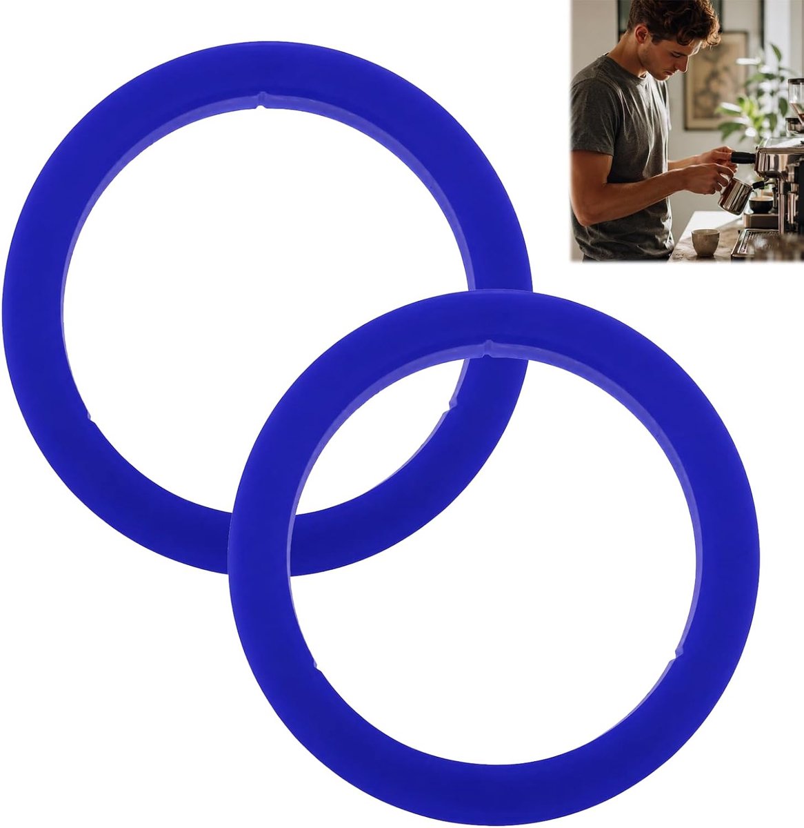 E61-afdichtingen 2 stuks - verbeterde filterdrager - voedselveilige siliconen - ideaal voor espressomachine - SnelShoppen