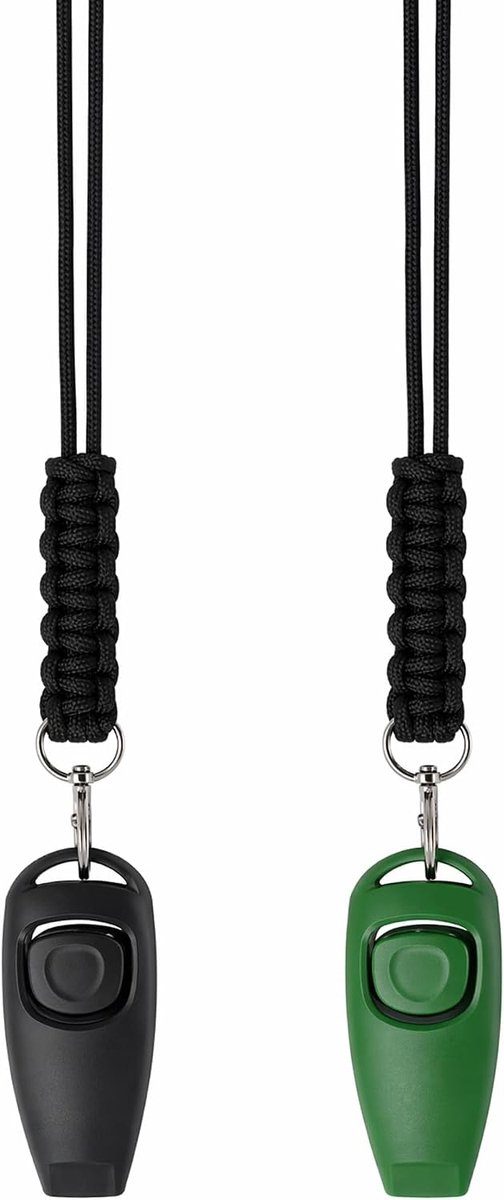 Hondenfluitje 2-in-1 clicker set - hoogfrequent fluitje - polsbandje - ideaal voor terugroepen - SnelShoppen